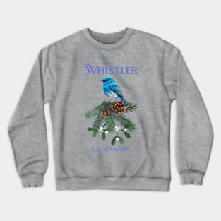 Whistler, British Columbia, Canada Mountain Blue Bird Crewneck Sweatshirt